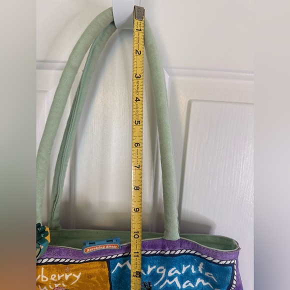 Surviving Stress Anne Ormsby Beach Tote or Purse Colorful Cocktail-Themed - Picture 13 of 14